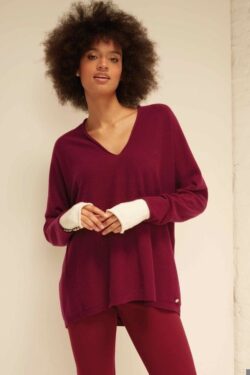 MAGLIA SCOLLO 'V' MISTO LANA  S/M-M/L C.C.5