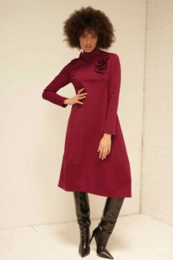 ABITO GIROCOLLO CON ROUCHES PUNTO MILANO  XS-XXXL C.C.11