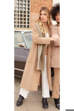 CAPPOTTO VESTAGLIA PANNO CON SPACCHI  XS-XL C.C.CAMMELLO-NERO-PANNA