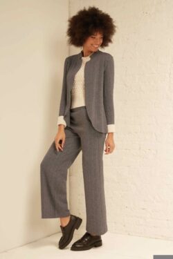 PANTALONE LARGO TESSUTO FLANELLATO RESCA  XS-XL C.C.UNICA