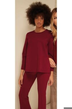 MAGLIA CON TASCA IN  PUNTO MILANO  XS-XXXL C.C.36