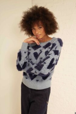 MAGLIAGIROCOLLO CON DISEGNI PELOSI  S-M-L C.C.52