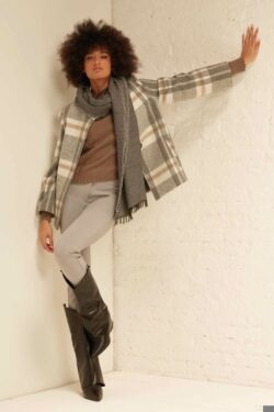 CAPPETTA TESSUTO CHECK FLANELLATO  XS-XL C.C.UNICA