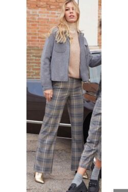 PANTALONE AMPIO TESSUTO CHECK XS-XL C.C.UNICA