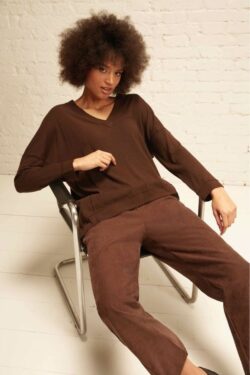 MAGLIA OVER SCOLLO 'V' IN VISCOSA  S-XL C.C.27