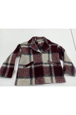 KURTKA OVER Z TKANINY W KRATĘ PODSZEWKA XS-XL C.C.UNICA