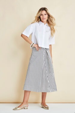 GONNA PORTAFOGLIO A RIGHE STAMPATO