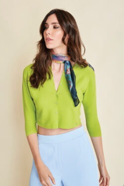 SHORT COTTON CARDIGAN WITH BUTTONS