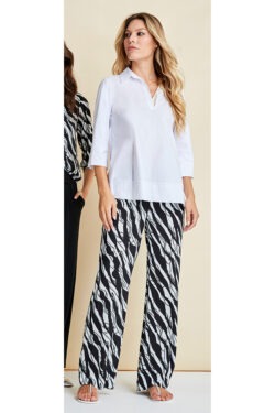 PANTALONE AMPIO ELASTICO VITA VISCOSA STAMPA GRAFFI