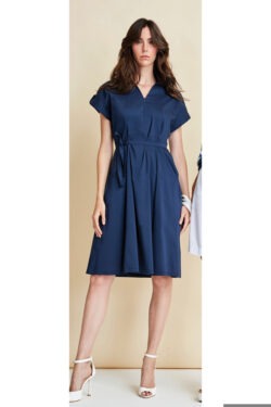 ABITO SCOLLO 'V' CON ALAMARI IN TELA