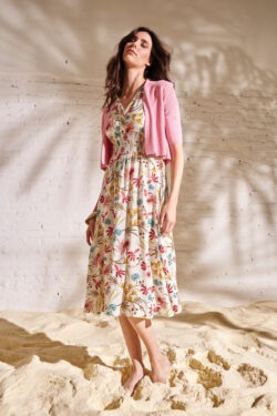 ABITO STAMPA CAMPANULE IN VISCOSA