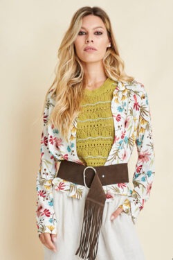 CAMICIA STAMPA CAMPANULE IN VISCOSA