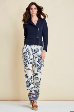 PANTALONE STAMPA FIORI E PANNELLO IN VISCOSA