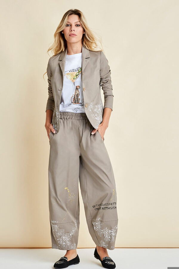 GIACCA COTONE CON STAMPE FATTE A MANO