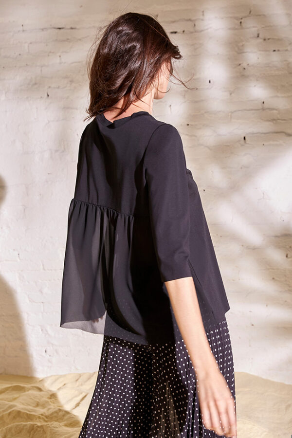 MAGLIA IN PUNTO ROMA CON SCHIENA IN GEORGETTE