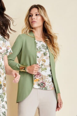 MAGLIA KIMONO  IN COTONE STAMPA FIORI  XS-XL C.C. UNIQUE