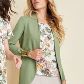 MAGLIA KIMONO  IN COTONE STAMPA FIORI  XS-XL C.C. UNIQUE