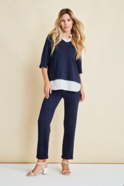 PANTALONE CON ELASTICO VITA IN SCUBA MODAL