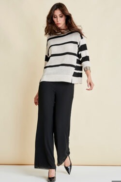 PANTALONE IN DOPPIA GEORGETTE