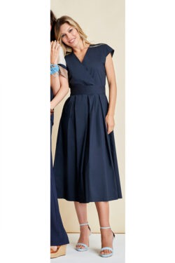 ABITO COLLO INCROCIATO, MANICA KIMONO IN TELA