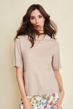 CASACCA TELA + JERSEY COLLO CASCANTE