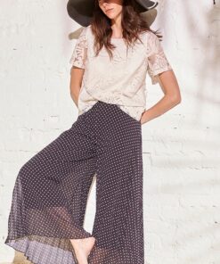 MAGLIA MANICA CORTA IN PIZZO