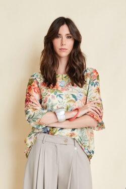 BLUSA VISCOSA SETA STAMPATA