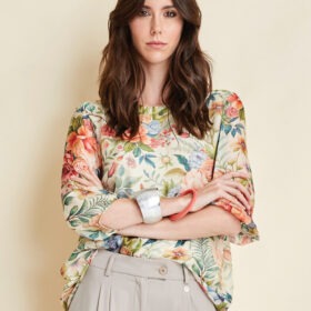 BLUSA VISCOSA SETA STAMPATA