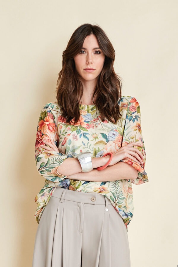 BLUSA VISCOSA SETA STAMPATA
