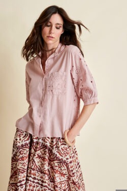 CAMICIA CON INSERTI IN SANGALLO