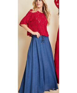 GONNA LUNGA IN TENCEL JEANS