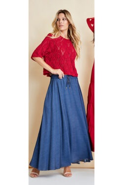 GONNA LUNGA IN TENCEL JEANS