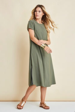 ABITO MANICA CORTA CON ZIP FONDO IN BENGALINA