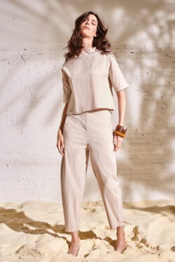 MAGLIA CORTA COLLO CASCANTE IN BENGALINA