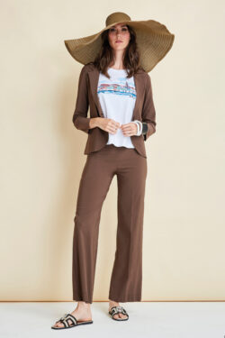 PANTALONE AMPIO CON ELASTICO VITA IN BENGALINA