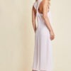 DRESS WITH BACK KNOT IN FLOWING FABRIC