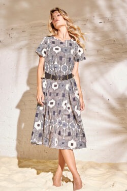 ABITO COTONE FANTASIA MANICA CORTA