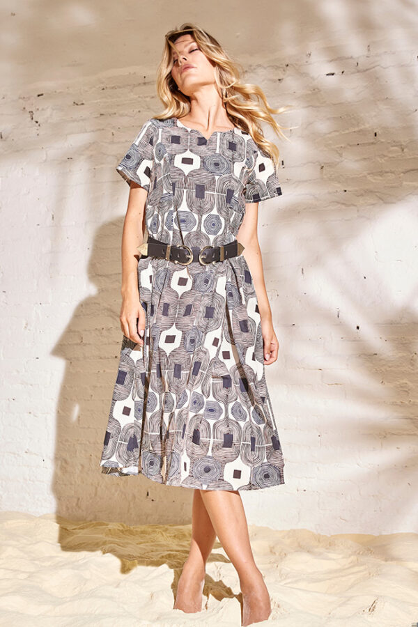 ABITO COTONE FANTASIA MANICA CORTA