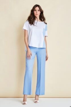 PANTALONE DRITTO IN VISCOSA LINO