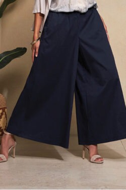 PANTALONE AMPIO IN COTONE UNITO