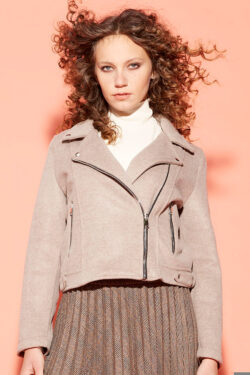 SHORT FUNNEL-NECK IN VISCOSE WITH DROPPED SHOULDERS S/M, M/L C.C.38