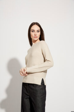 MAGLIA GIROCOLLO IN LANA CON PISTA CENTRALE S-XXL C.C.6