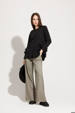 MAGLIA PUNTO MILANO CON INSERTI IN TULLE  XS-XXXL C.C.58