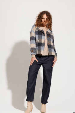 PANTALONE CON ELASTICO VITA IN DENIM XS-XL C.C.NERO-BLU