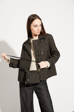 CAPPA CON REVER , RESCA  E PAILLETTES FODERATA XS-XL C.C.UNIQUE
