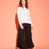 PLEATED GEORGETTE SKORT XS-XL C.C.BLU-NERO