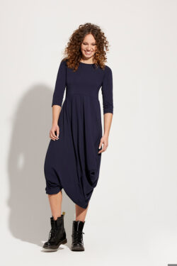 ABITO CON DRAPPEGGIO  PUNTO MILANO LEGGERO  XS-XL C.C.9