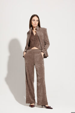 PANTALONE A ZAMPA IN BENGALINA CINIGLIA XS-XL C.C.11