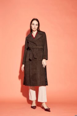 CAPPOTTO VESTAGLIA  TESSUTO PELOSETTO  XS-XL C.C.15