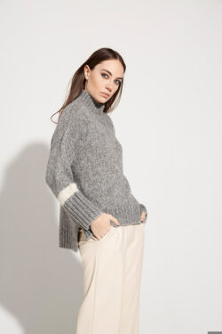 GIROCOLLO FILATO LAME' BICOLORE S-XL C.C.3 BIS